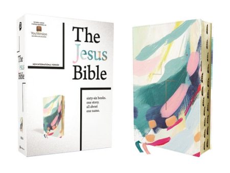 Jesus Bible Artist Edition, Niv, Leathersoft, Multi-Color Teal, Thumb Indexed, Comfort Print, The on Sale