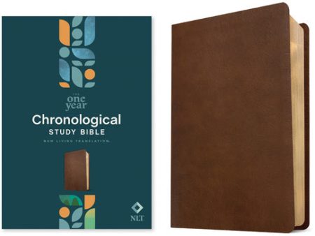 NLT One Year Chronological Study Bible (Leatherlike, Rustic Brown) For Sale